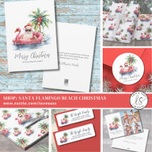 Santa Beach Tropical Merry Christmas