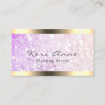 Glam Luxury Gold Foil Glitter Business Cards