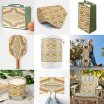 Retro Pop Art Abstract Geometric Wavy Pattern