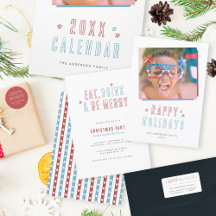 All-American Blue & Red Happy Holidays