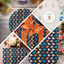 Multicolor Elephant Baby Shower/Birthday Supplies