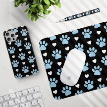 Blue Paws, Hearts - Home Decor and Accessories
