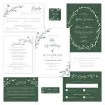 WEDDING   Rustic Wildflowers   Dark Green 