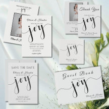 Wedding Collection Joy, Elegant, Simple, Script