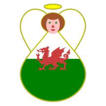 Welsh Flag Angel Hanukkah Decor 