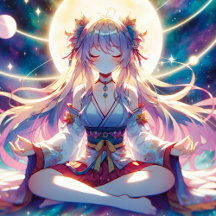 Anime Girl Meditating Spiritual