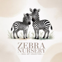 Zebra Safari Designs for Nursery Prints