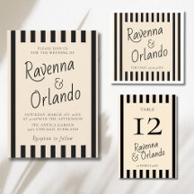 Black & Ivory Stripes
