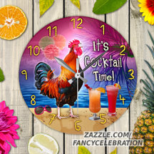 Tropical Rooster Funny Summer Cocktail Collection