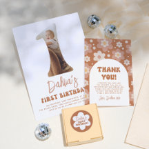 Groovy One Boho Daisy Retro 1st Birthday Party