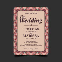 Modern Terracotta and Dusty Rose Art Deco Wedding