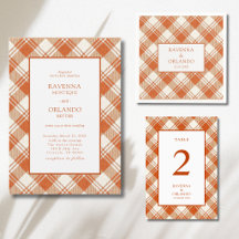 Rustic Muted Orange Plaid