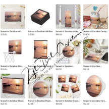 Gifts with sunset in Zanzibar design