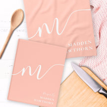 Girly Monogram Script Calligraphy Kitchen Gifts