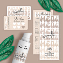 Trendy Beige Retro Beauty Business Branding