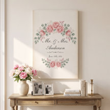 Personalized Wedding Wall Art & Canvas Prints