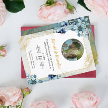 Blue & White Rustic Floral Wedding Suite