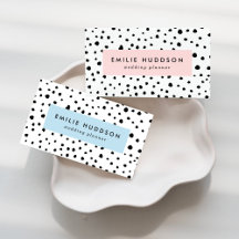 Black and White Dalmatian Spots Business Cards
