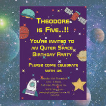 Outer Space Kids Birthday Party