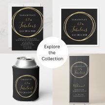 60 and Fabulous Birthday Party Supplies Black Gold