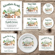 Woodland Animals Camping Adventure Baby Shower