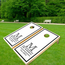 Custom Family Name Monogram Cornhole Sets