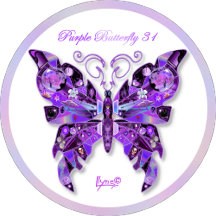 purple butterfly 31 office, school & cards