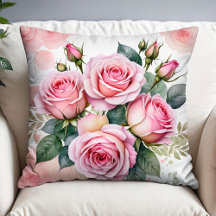 Pink Rose Pillows
