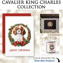 Christmas Cavalier King Charles Spaniel Dog