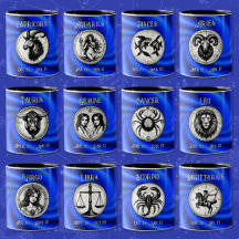 Blue Zodiac Galaxy Mugs