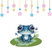 Baby Shower Party Set, Blue Frog Party Theme