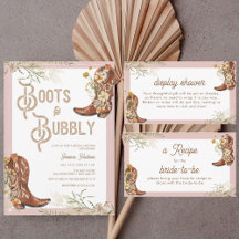 Floral Country Boots Bridal Shower