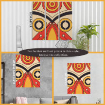 Aztec Tribal Mask Wall Art