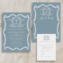 Regency Vintage Crest Floral Wedding