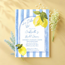 Blue stripes lemons Italian bridal shower