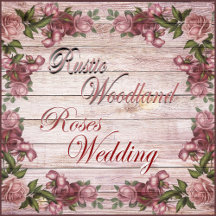 Rustic Woodland Roses Vintage Wedding Theme 