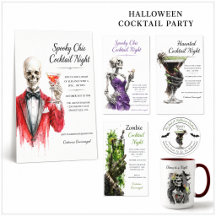 Halloween Cocktail Party   Elegant Skeleton Soirée