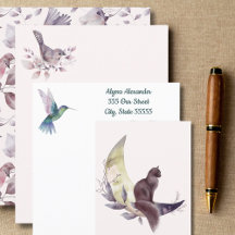 Watercolor Blank Note Cards & Monogram Stationery