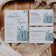 A New Chapter Blue Baby Shower