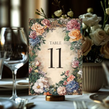 Wedding Bridal Party Shower Event Table Numbers 