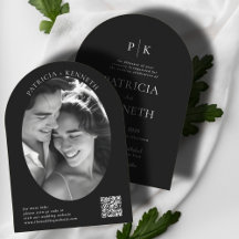 Black & White Chic Wedding Invitation Collection