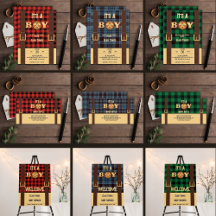 It's a boy Rustic Lumberjack Flannel Baby Shower