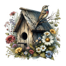 Watercolor Birdhouses Gifts and Cards