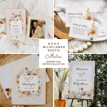 Boho Wildflower Rustic Baby Shower