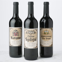 Sarcastic Wine Label Collection - Vintage Parody 