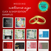 Wedding welcome sign collection