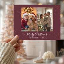 Elegant Marble Christmas Photo Card Collection