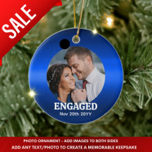 Engaged! Christmas Ornaments Photo Decorations