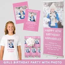 Girls Birthday Party With Photo