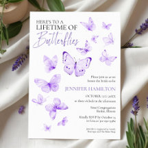 Lavender Fluttering Love Butterfly Bridal Shower